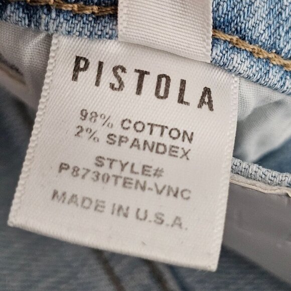 Pistola Audrey Mid Rise Skinny Jeans Distress Ripped Fray Hem Denim Women's 26 - Picture 7 of 12